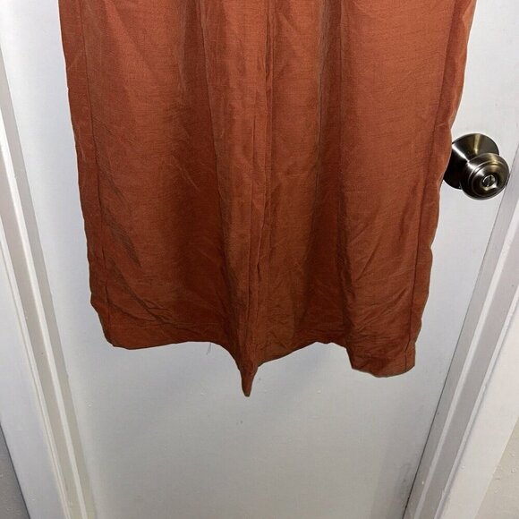 Free People Orange Nothing To Say Wide Leg Boho Comfy Pull On Trousers Size XS - Picture 4 of 11